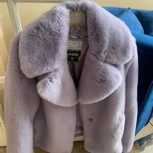 Kensie Lavender Faux Fur Coat Size M (NWOT)